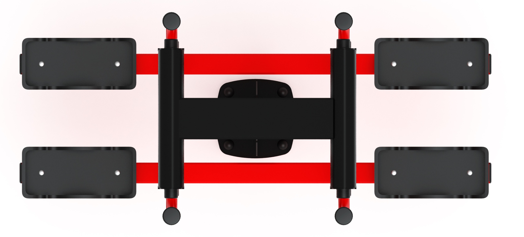 Двойные лыжи (красный) - Уличный тренажер - СТ 009-11