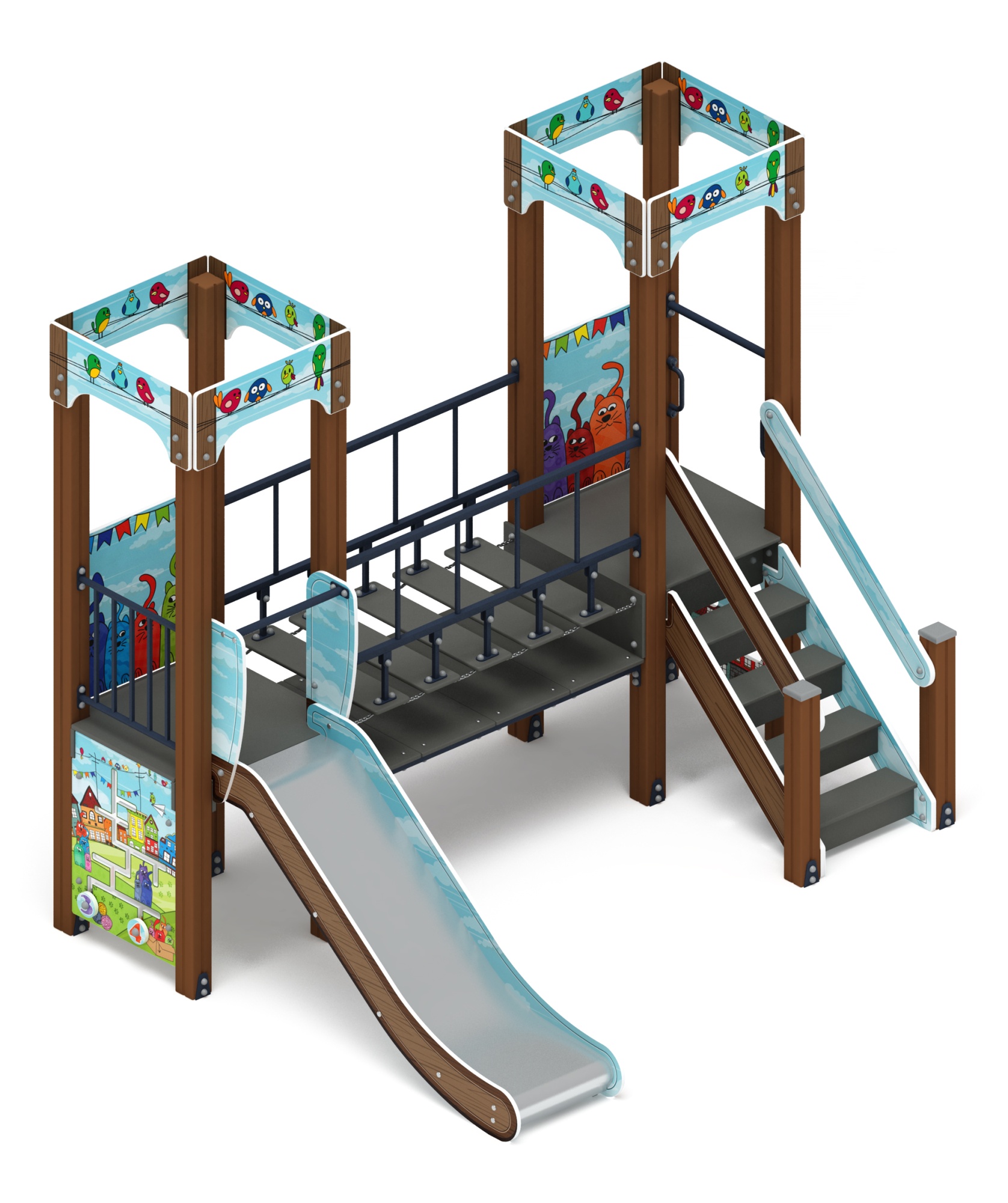 Королевство (Коты) - ДИК 1.15.07-11 - Игровой комплекс H=900