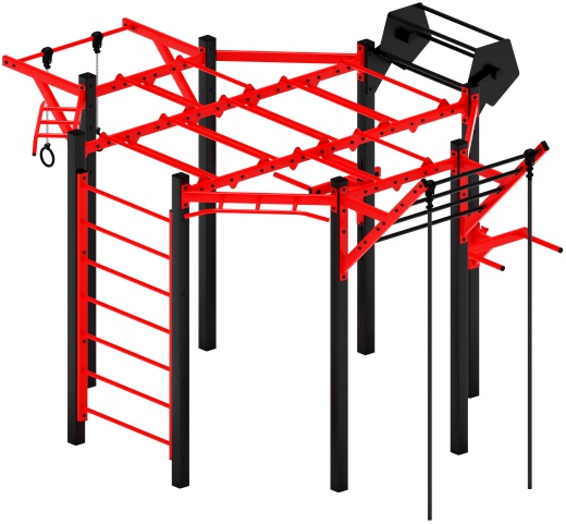 Многофункциональный спортивный комплекс (красный) МК 100.01-01