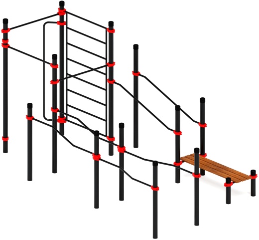 Воркаут ЛОВ 108 красный ВТ 102.13-01