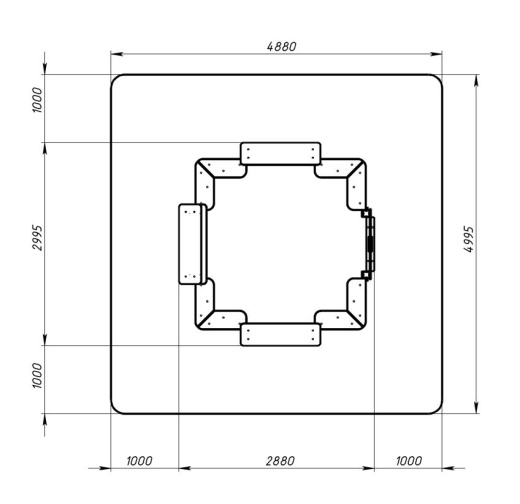 Песочный дворик Теремок (Коричневый) - ИО 6.01.04-02