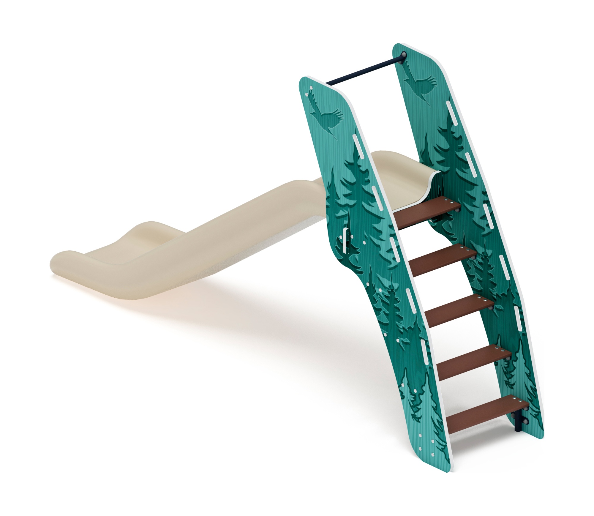 Горка пластиковая - ИО 42.01.01-04 - (бежевый скат) H=1200 (Тайга)