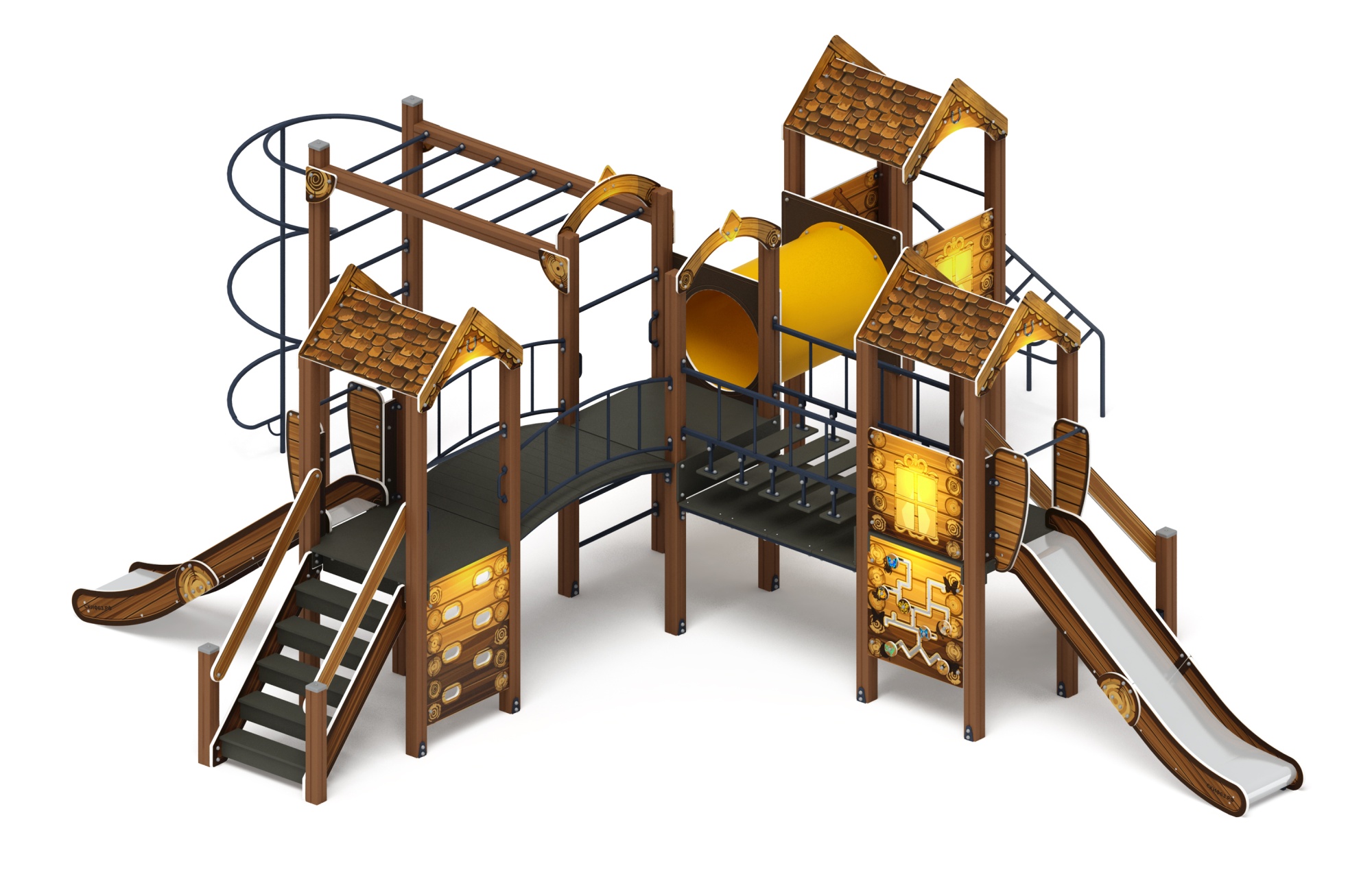 Дворик детства (ЭКО) - ДИК 2.01.4.02-22 - Игровой комплекс H=1200