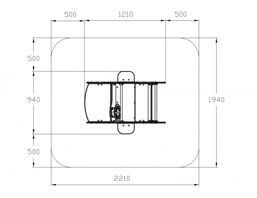 Машинка (красная) - Беседка машинка средняя - МФ 10.03.01-03