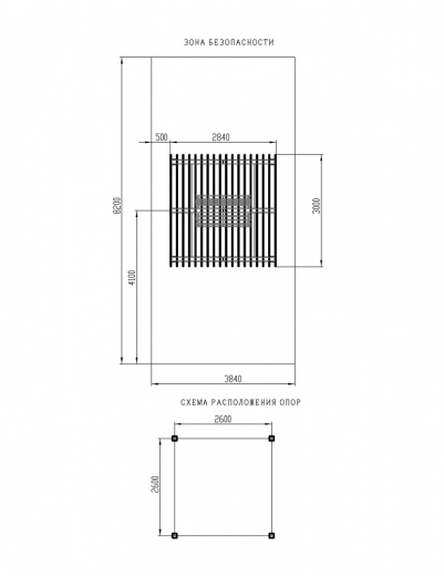 Пергола тент с качелями - МФ 78.02.01-01 /без поликарбоната/
