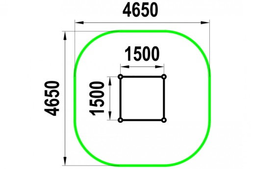 Четыре разноуровневых турника W-02-004