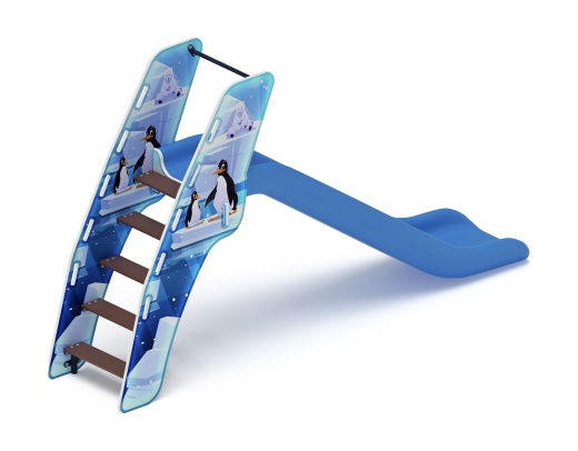 Горка пластиковая - ИО 42.01.01-01 - (голубой скат) Н-1200 (Снежная королева)