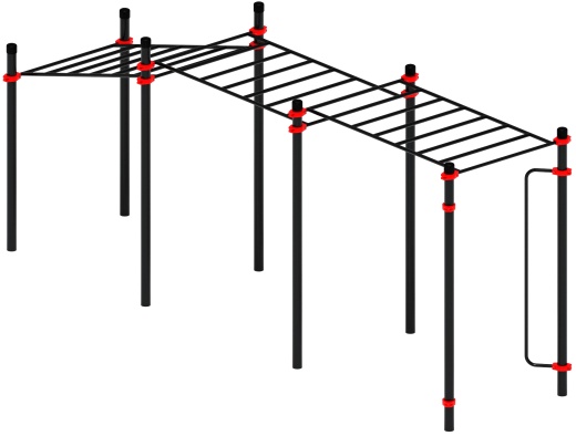Воркаут ЛОВ 108 красный ВТ 102.11-01