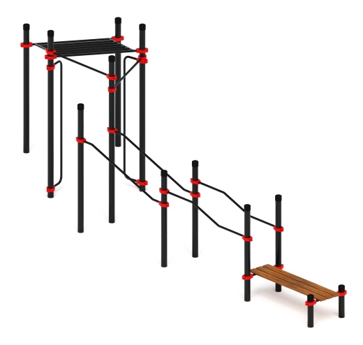 Воркаут ЛОВ 89 красный ВТ 101.21-01