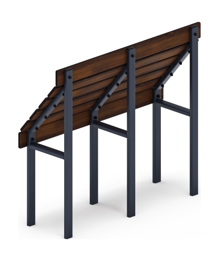 Скамья для людей с ограниченными возможностями (темный дуб) МФ 44.01.01