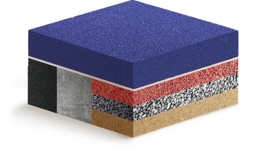 Покрытие из каучуковой крошки Walk Select темно-синее