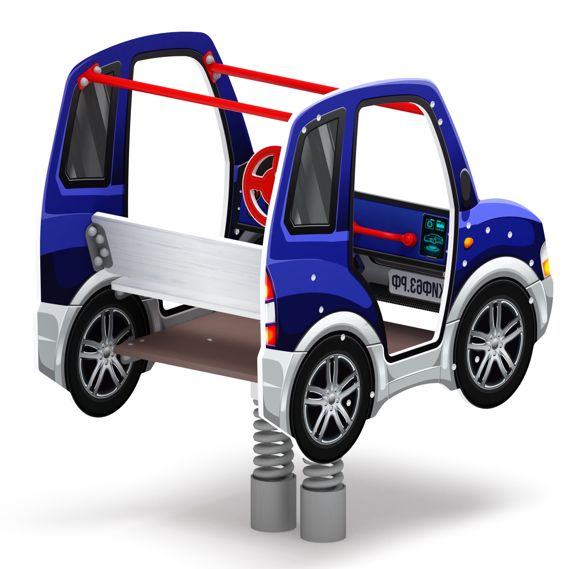 Машинка - Качалка на пружине двухместная машинка - ИО 23.03.01-01