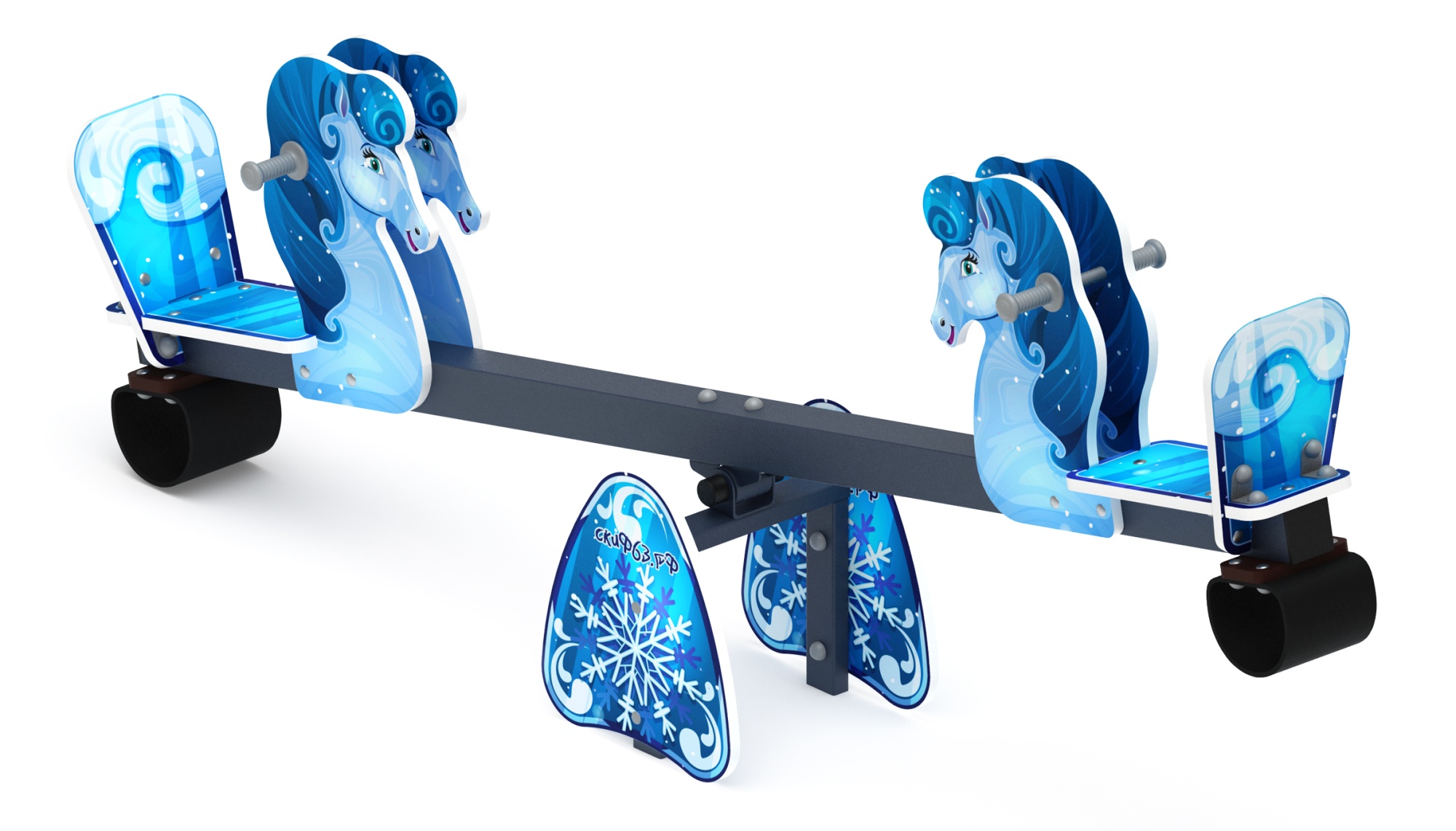 Качалка балансир со спинкой Лошадка (Снежная королева) - ИО 21.М.01.02-П.02