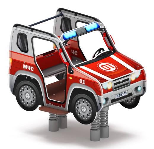 Джип МЧС - Качалка на пружине двухместная машинка - ИО 23.03.05-12