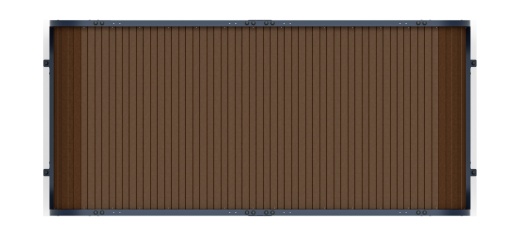 Навес контейнерной площадки для мусора (коричневый) (2 секции) (под анкера) МФ 55.01.02-02