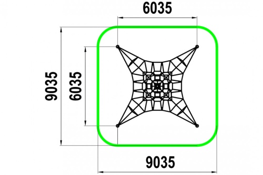 Фигура для лазания "Паутинка" МФ-1.55.1