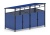 Навес контейнерной площадки для мусора (синий) (2 секции) МФ 55.02.02-03