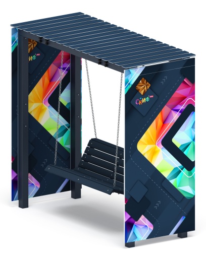 Пергола с качелями (СКИФ) - МФ 78.06.01-01 /без поликарбоната/