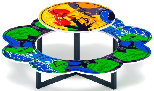 Столик детский Ромашка (граффити) МФ 31.01.10-03