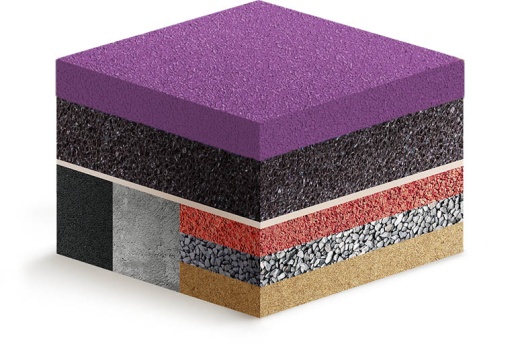 Покрытие из резиновой крошки Sport Comfort фиолетовое