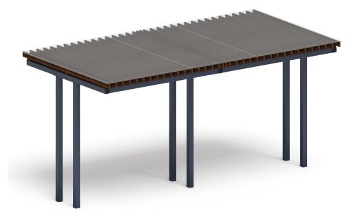 Пергола тент (прямая) - МФ 77.04.02 /с поликарбонатом/