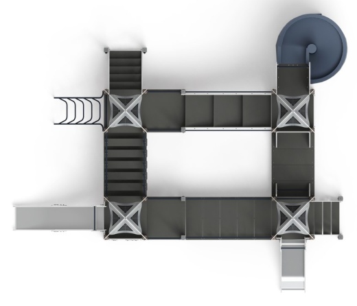 Космопорт (Серый) - ДИК 2.14.02-01 - Игровой комплекс H=750 H=1200 H=2000