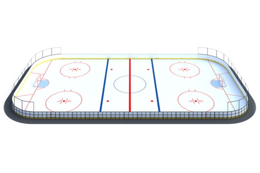 Хоккейная коробка R-5м. защитная сетка Н-1500мм за воротами ХОК-1.3