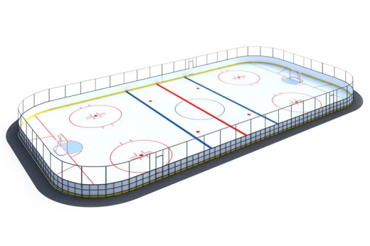 Хоккейная коробка R-5м. защитная сетка Н-1500мм по всему периметру ХОК-1.3