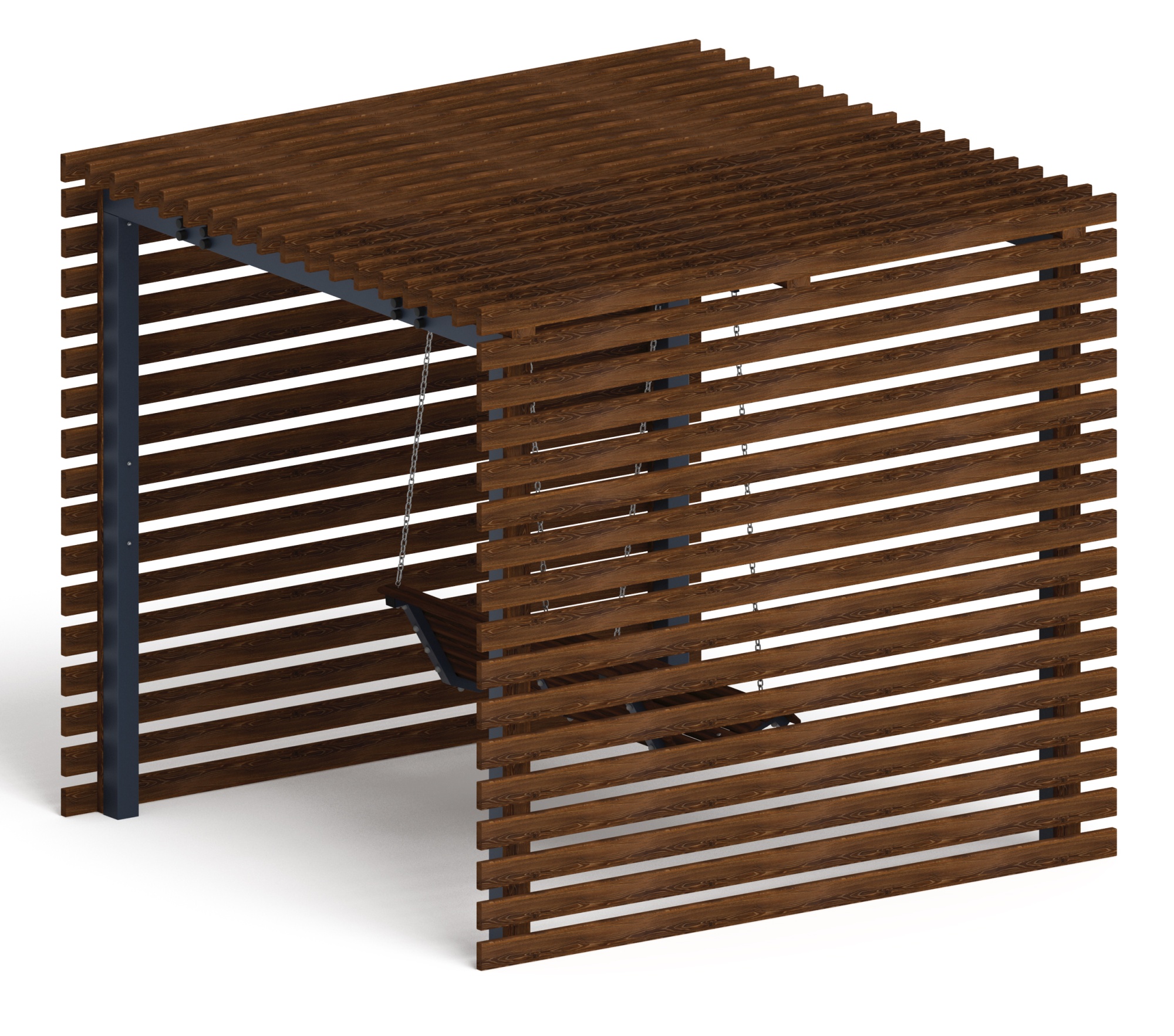 Пергола беседка с качелями - МФ 78.01.01-01 /без поликарбоната/