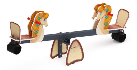 Качалка балансир со спинкой Лошадка - ИО 21.М.01.02-П.01