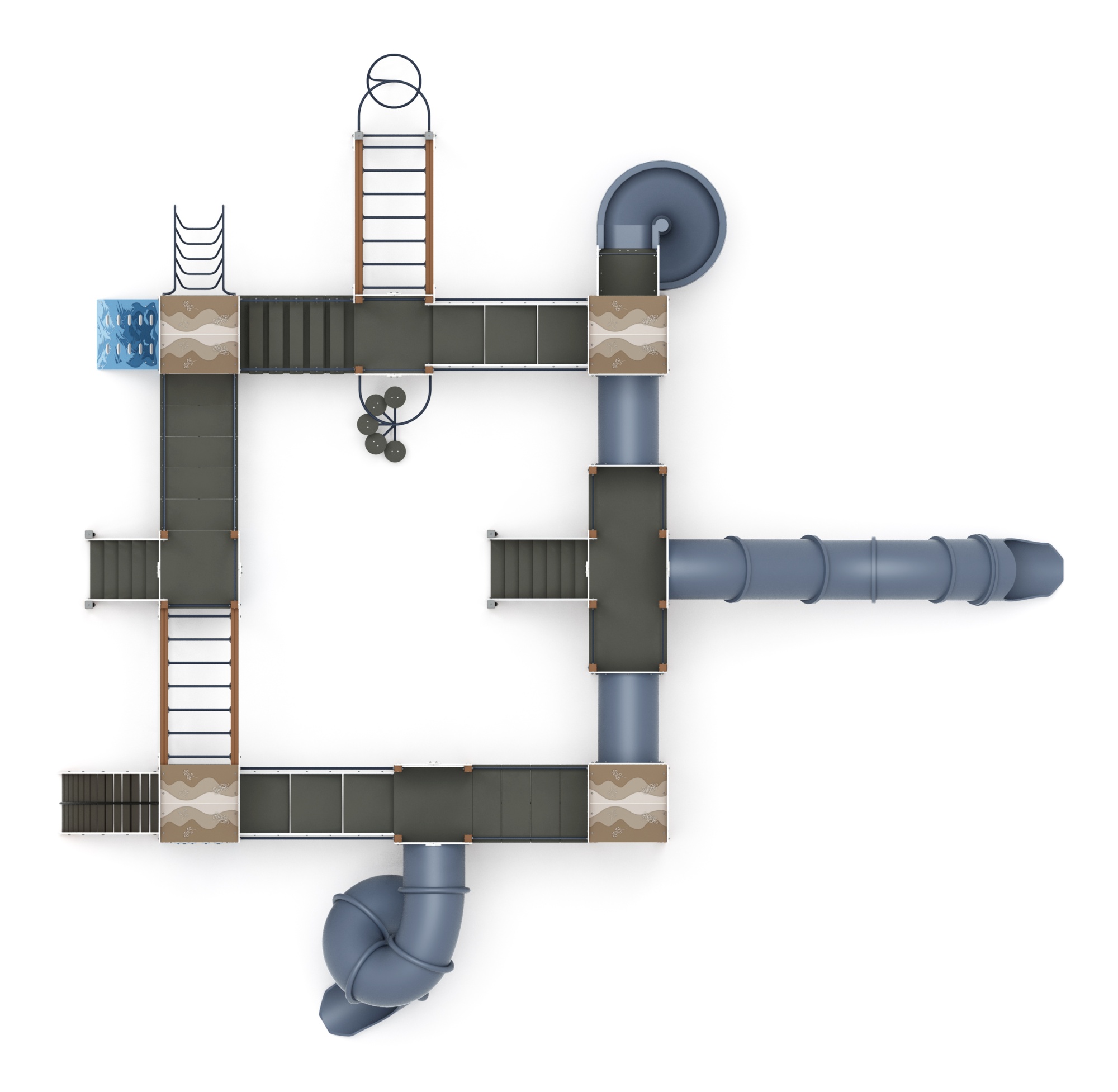 Остров детства (Алтай) - ДИК 2.01.8.02-34 - Игровой комплекс H=2000