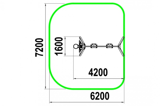 Качели на цепочках двойные *для частного сектора КАЧ-1.17