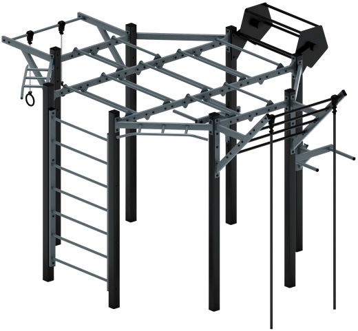 Многофункциональный спортивный комплекс (серый) МК 100.01-03