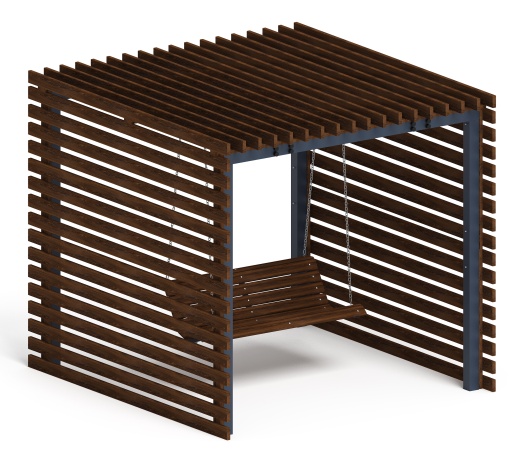 Пергола беседка с качелями - МФ 78.01.01-01 /без поликарбоната/