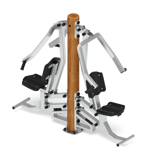 Тренажер жим от груди двойной (лиственница темный) СТ 030-Л.И1.01