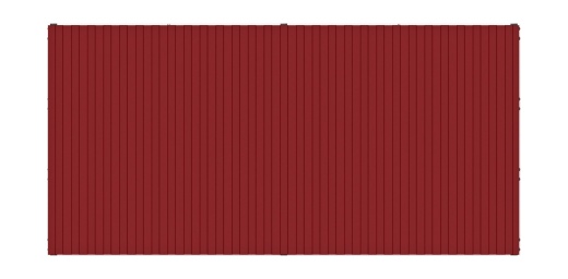 Навес контейнерной площадки для мусора (красный) (2 секции) МФ 55.02.02-04