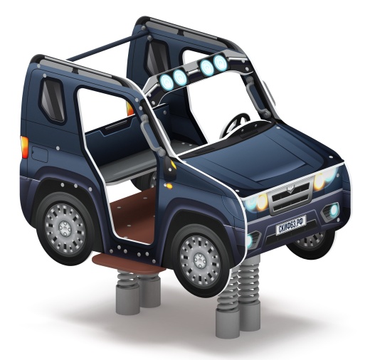 Джип Металлик - Качалка на пружине двухместная машинка - ИО 23.03.05-13