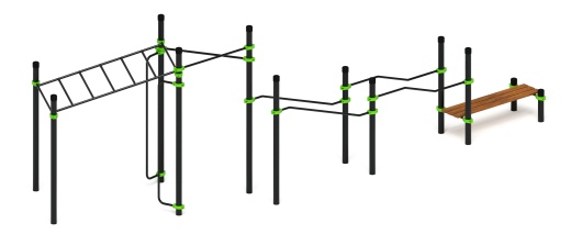 Воркаут ЛОВ 108 зеленый ВТ 102.21-02