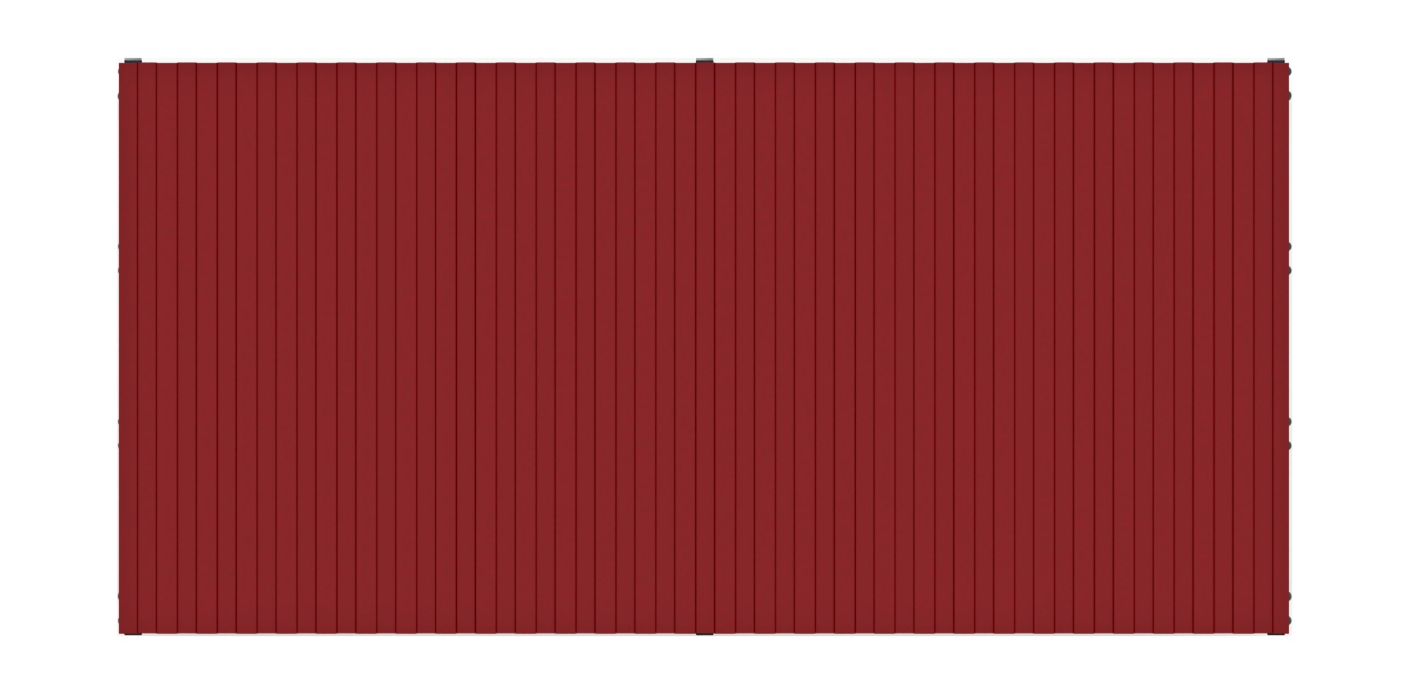 Навес контейнерной площадки для мусора (красный) (2 секции) МФ 55.02.03-04