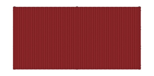 Навес контейнерной площадки для мусора (красный) (2 секции) МФ 55.02.03-04