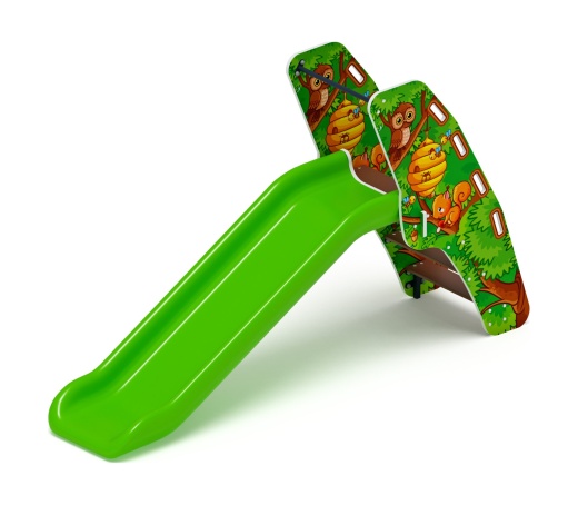 Горка пластиковая - ИО 42.01.05-01 - (салатовый скат) (Полянка) H=900