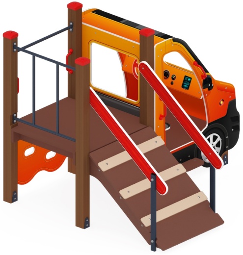 Машинка (оранжевая) - Беседка машинка - МФ 10.03.06-01