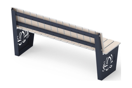 Скамья Лотос - МФ 42.02.01-01 (Светлый дуб)  (под анкера)