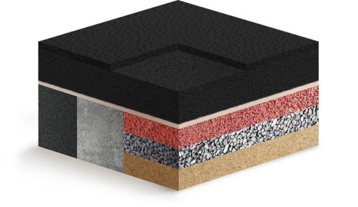 Покрытие из резиновой крошки Hard черное