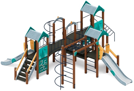 Дворик детства (Тайга) - ДИК 2.01.4.02-03 - Игровой комплекс H=1200