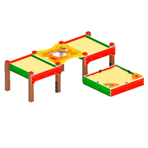 Песочница  тройная комбинированная - ДОВ 50.01.06-01