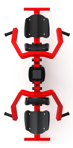 Жим от груди двойной (красный) - Уличный тренажер двойной - СТ 030-11