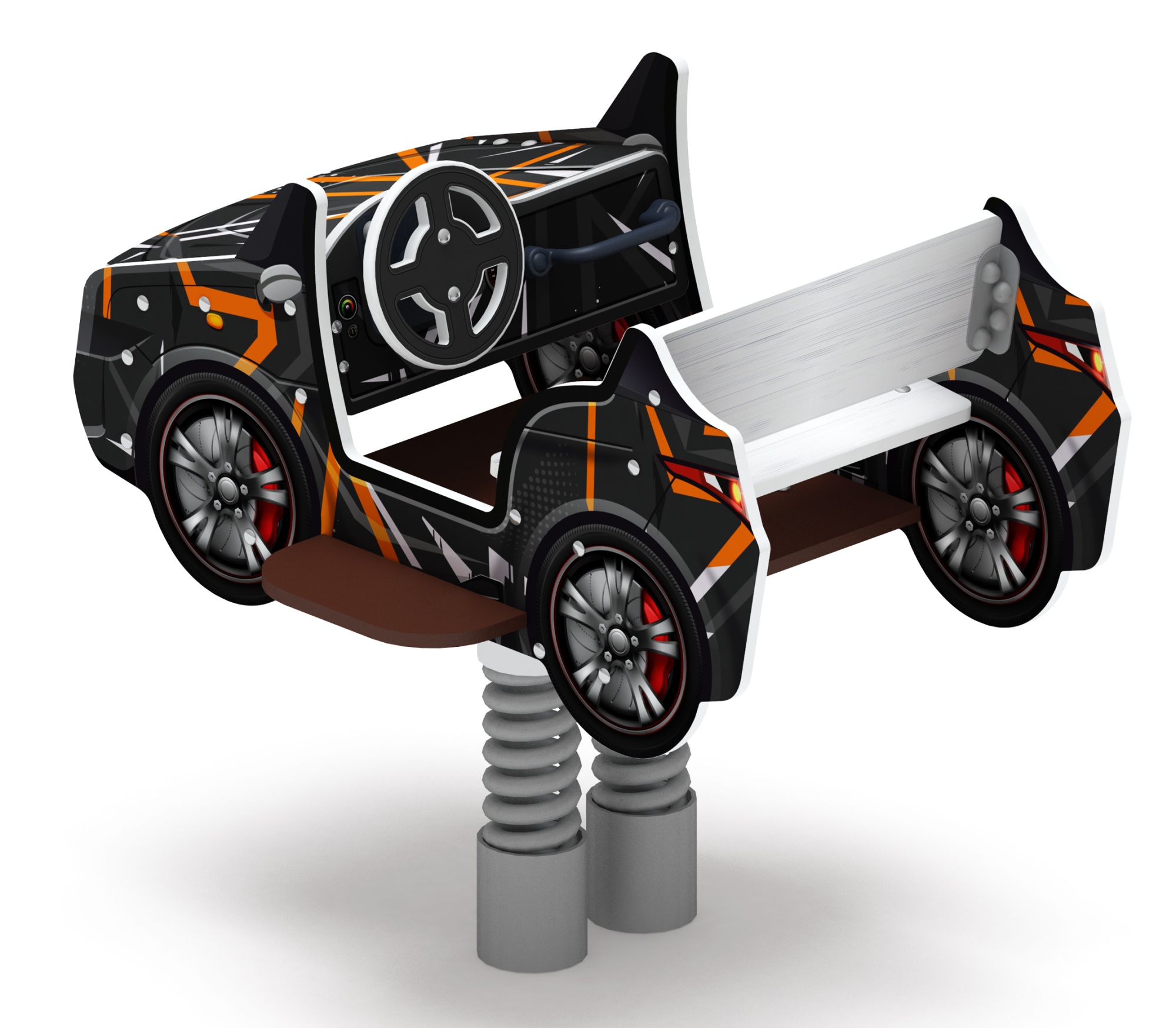 Кабриолет - Качалка на пружине двухместная машинка - ИО 23.03.02-05