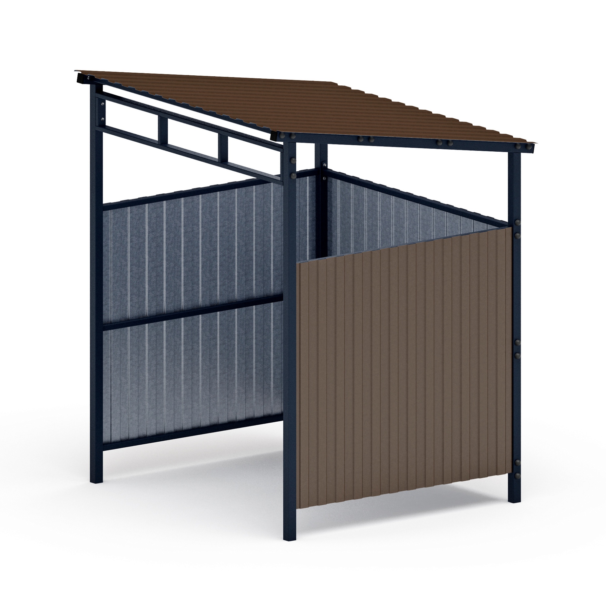 Навес контейнерной площадки для мусора (1 секция) МФ 55.02.03.1-02