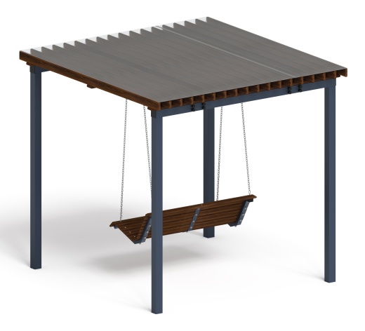 Пергола тент с качелями - МФ 78.02.01 /с поликарбонатом/